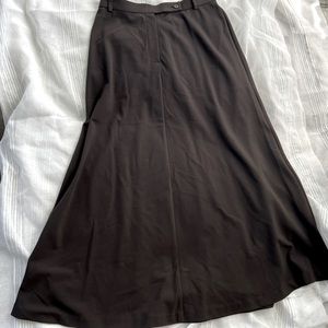 Focus 2000 maxi a line brown skirt with zipper